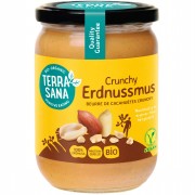 Bio Erdnussmus Crunchy, 500g Schraubglas Brotaufstrich Nuss/Schoko TerraSana