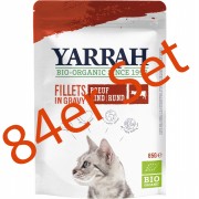 84er-Set Bio Filet mit Rind in Sauce 85g Katze Nassfutter Yarrah